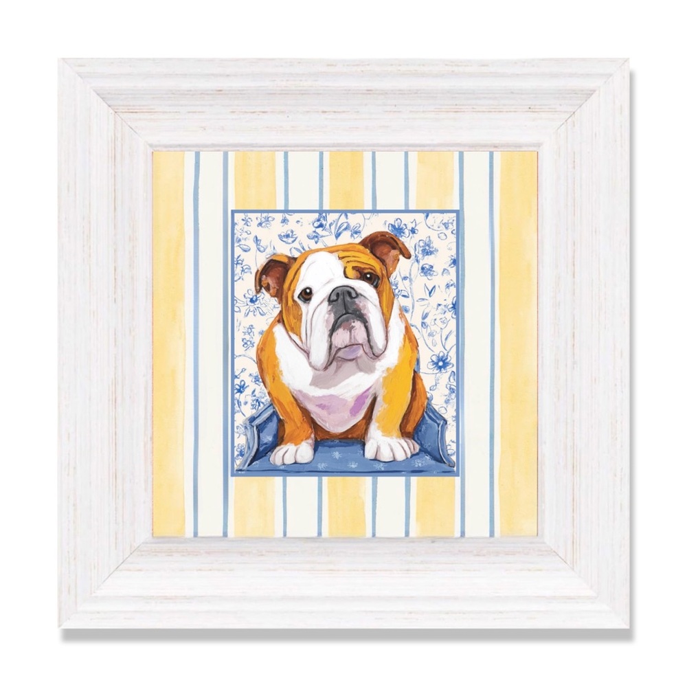 Framed English Bulldog Art
